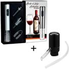 Kit Abridor De Vinho Elétrico À Pilha 4 Peças WG-08 E Aerador BR210701