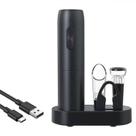 Kit Abridor De Vinho Elétrico Recarregável Usb