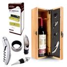 Kit Abridor De Vinho Maleta Porta Garrafa Saca Rolhas Luxo Kit Abridor De Vinho Maleta Porta Garrafa Saca Rolhas Luxo