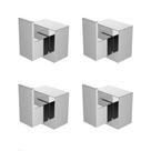 Kit Acabamento para Registro base padrão Deca com 4 unidades Alavanca de 1/2 ou 3/4 Pressão Gaveta Cromado Brilhante Metal
