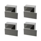 Kit Acabamento para Registro Gaveta Pressão base padrão Deca Alavanca de 1/2 ou 3/4 com 4 unidades Cinza Grafite Metal