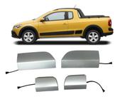 Kit Acabamento Spoiler Lateral Saveiro Cross G5 2011 2012 2013 2014 2015 2016 Com Cinto Original