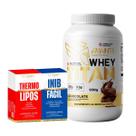 Kit Academia Whey Protein Concentrado Importado 930g InibFácil 90 caps ThermoLipos 60 caps Fitness