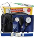 Kit Acadêmico Com Esteto + Esfigmomanômetro Premium + Termômetro + Garrote G-tech