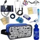 Kit Academico Enfermagem Esfigmomanometro Aparelho de Pressao Estetoscopio Multi Necessaire Transparente Estampada Estagio PA MED