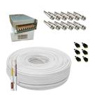 Kit Aces Instalação 6 Câmeras +Fonte30A Conectores eCabo100M