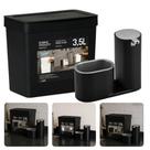Kit Acessório Bancada Cozinha Pia Lixeira 3,5L Esconde Sacolinha Porta Detergente Líquido 450ml