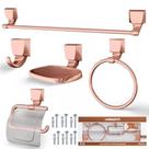Kit Acessório Banheiro 5 Pcs F24 2000 Rose Gold Lorenzetti
