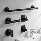 Kit Acessorio Banheiro Toalheiro Acabamento Fosco Aço Inoxidável 5 Peças, Conjunto de Toalheiro de Banheiro 40CM