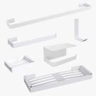 Kit Acessório Para Banheiro Branco 6 Peças C/Suporte Celular