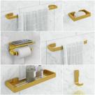 Kit Acessório Para Banheiro Dourado 6 Peças Suporte Celular