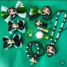 Kit Acessórios 4 Laços + Kit Pulseira + 1 Cordão + Kit Presilha Artesanal Super Poderosa Docinho