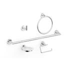 Kit Acessorios 5 Pcs N. City 60cm x 22cm x 5,5cm Cinza/Cromado Celite Kit Acessorios 5 Pcs N. City 60cm x 22cm x 5,5cm Cinza/Cromado Celite