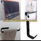 Kit Acessórios Banheiro 4 peças IRON BLACK