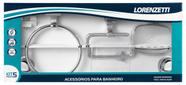 Kit Acessórios Banheiro 5 Peças Attic Cromado Lorenzetti