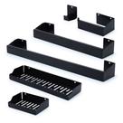 Kit Acessórios Banheiro 6 Peças Aço Inox Preto Design Clean Moderno