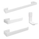 Kit Acessórios Banheiro Completo 4 Peças Aço Inox Organização Lavabo Premium Porta Itens Higiene Design Industrial - RPM