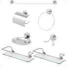 Kit Acessórios Banheiro Ictus Luxo Banheiro 7 Peças
