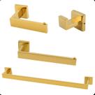 Kit Acessorios Banheiro Inox304 Lavabo Conjunto Dourado Gold