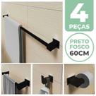 Kit Acessórios Banheiro/lavabo 4 Peças Aço Inox 304 Preto Fosco Q4APF Kit Acessórios Banheiro/lavabo 4 Peças Aço Inox 304 Preto Fosco Q4APF