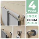 Kit Acessórios Banheiro Lavabo 4 Peças Aço Inox 304 Q4C Kit Acessórios Banheiro Lavabo 4 Peças Aço Inox 304 Q4C