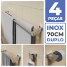 Kit Acessórios Banheiro Lavabo 4 Peças Aço Inox 304 Q4D Toalheiros Ganchos Kit Acessórios Banheiro Lavabo 4 Peças Aço Inox 304 Q4D Toalheiros Ganchos