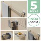 Kit Acessórios Banheiro Lavabo 5 Peças Aço Inox 304 Q5 Kit Acessórios Banheiro Lavabo 5 Peças Aço Inox 304 Q5
