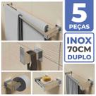 Kit Acessórios Banheiro Lavabo 5 Peças Aço Inox 304 Q5D Kit Acessórios Banheiro Lavabo 5 Peças Aço Inox 304 Q5D