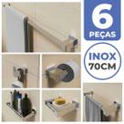 Kit Acessórios Banheiro/lavabo 6 Peças Aço Inox 304 Q6B Kit Acessórios Banheiro/lavabo 6 Peças Aço Inox 304 Q6B