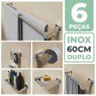 Kit Acessórios Banheiro Lavabo 6 Peças Aço Inox 304 Q6C