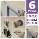 Kit Acessórios Banheiro/lavabo 6 Peças Aço Inox 304 Q6F Kit Acessórios Banheiro/lavabo 6 Peças Aço Inox 304 Q6F