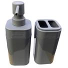 Kit Acessórios Banheiro Lavabo Conjunto Organização 2 Peças Porta Escova e Sabão Coza Kit Acessórios Banheiro Lavabo Conjunto Organização 2 Peças Porta Escova e Sabão Coza