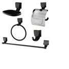 Kit Acessórios Banheiro Lorenzetti Attic Quadra 5 Peças 2000 F24 Preto-3929
