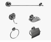 Kit Acessórios Banheiro Metal Linha Chroma 5 pçs