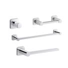 Kit Acessórios Banheiro Parallel Cromado Completo 4 Peças Kohler