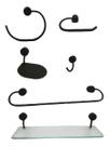 Kit acessorios class urbana 6 pcs redondo black steel