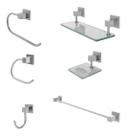 Kit Acessórios De Banheiro 6 Peças Luxo Square Polido Kit Acessórios De Banheiro 6 Peças Luxo Square Polido