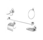 Kit Acessórios De Banheiro Basic 5 Peças Cromado Imperatriz
