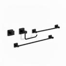 Kit Acessórios de Banheiro Inox Preto 4 peças Preto