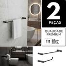 Kit Acessórios De Banheiro Lavabo Metal Preto Fosco 2010OR Orion