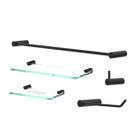 Kit Acessórios De Banheiro Metal Preto Fosco 2110OR Orion