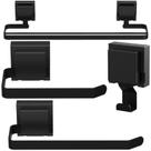 Kit Acessórios De Banheiro Ventosa Preto Duplo 4Pçs UN.Max Kit Acessórios De Banheiro Ventosa Preto Duplo 4Pçs UN.Max