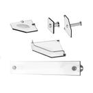 Kit Acessórios de Banheiro Vidro branco 5 Peças Canto Vildrex