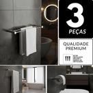 Kit Acessórios Duplo Para Banheiro Metal Escovado 2040OR Orion