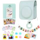 Kit Acessórios Instax Mini 12 Bolsa Álbum Adesivos 8 Em 1 Verde