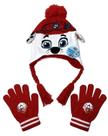 Kit Acessórios Inverno Infantil Para Criança Cachorro Cachorrinho Dálmata Bombeiro Marshall Unissex Patrulha Canina Touca e Luvas Kit Acessórios Inverno Infantil Para Criança Cachorro Cachorrinho Dálmata Bombeiro Marshall Unissex Patrulha Canina Touca e Luvas