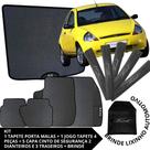 Kit Acessórios Ka 1996 a 2007 Tapete Emborrachado + Porta Malas + 5 Capas de Cinto Segurança