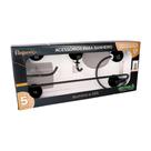 Kit Acessórios P/Banheiro 5pçs Elegance Parede Preto Estrela Kit Acessórios P/Banheiro 5pçs Elegance Parede Preto Estrela