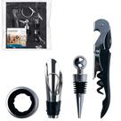 Kit Acessórios P/ Vinho Saca Rolha Dosador Anel Tampa Rolha - Art House