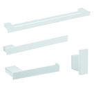 Kit Acessórios Para Banheiro 4 Peças Duplo Branco SMaster